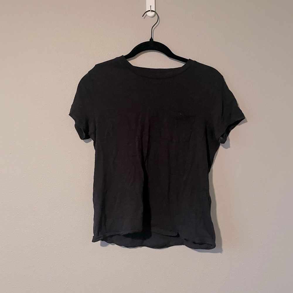 Madewell Black Pocket Tee Small